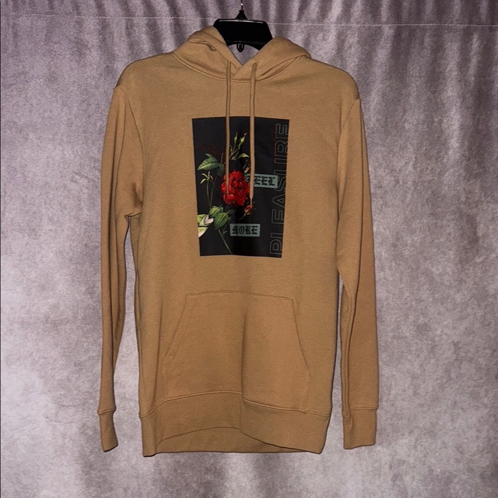Divided Men's Tan Hoodie with Graphic Design